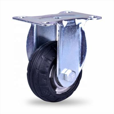 China Durable Small Trailer Manufacturer's Direct Selling Silent Wheel Aluminum Core 3 Inch Rubber Caster for sale