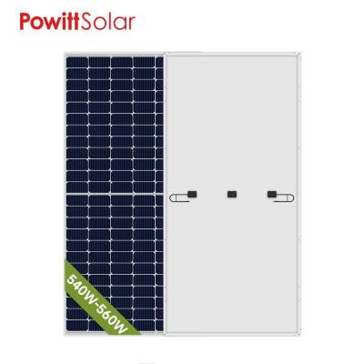 China PowittSolar All Black Panel 560 Watt Mono Stock 530W 540W 560W Bifacial Solar Panels Photovoltaic Panel 182mmx182mm From Europe for sale