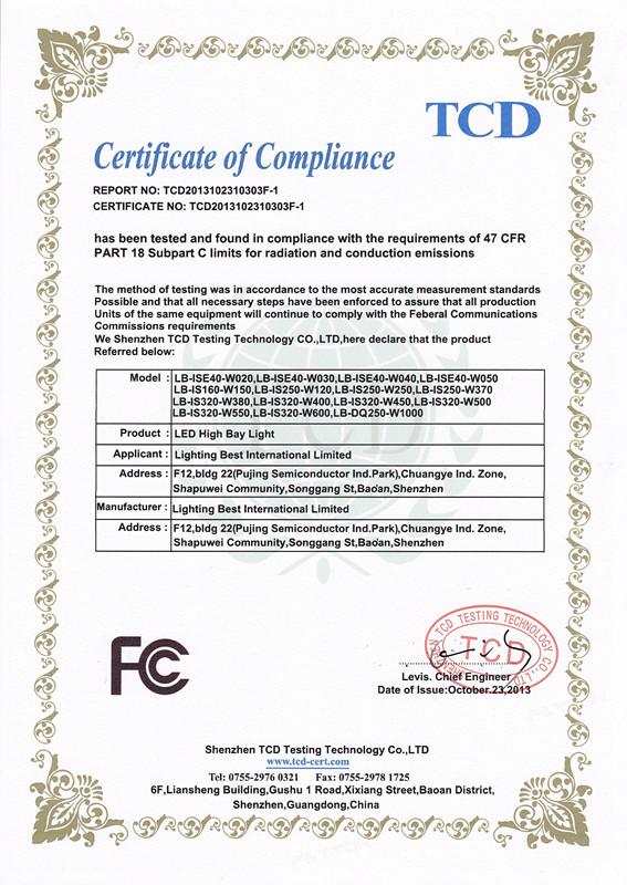 FCC - Lighting Best International Limited