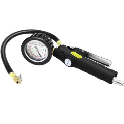 China Motorcycle Tire Gauge with Liquid Tire Inflator Gauge Motorcycle Tire Gauge 230 PSI with Liquid Tire Inflator Gauge 230 PSI with Brass Tire Air Chuck rubber hose for sale