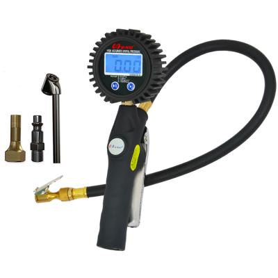 China Nylon Blend With Fiber Exwell Digital Tire Inflator Gauge For All Vehicles Auto Read Air Pressure Gauge for sale