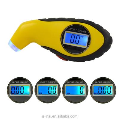 China Yellow LCD Mini Car Digital Tire Pressure Gauge Tire Pressure Test Display New Arrival Diagnostic for sale