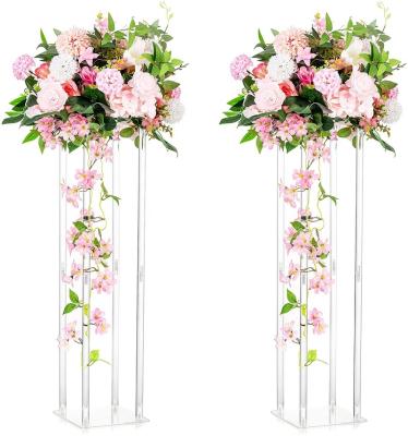 China Large Noble White Plastic Acrylic Cylinder for Wedding Party for sale