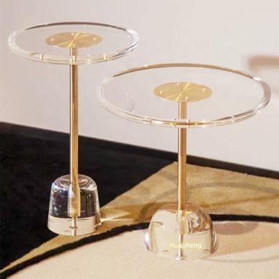 China High Transparent Acrylic Round Coffee Cocktail Dessert Table Set for sale