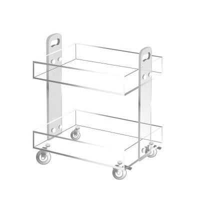 China Assemble High Transparent Acrylic Candy Trolley Cart For Bar , Hotel , Restaurant for sale