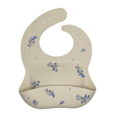 China BPA Free Customization Printed Silicone Adult Baby Bibs for sale