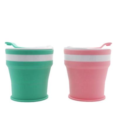 China Couch Sustainable Portable Folding Outdoor Smoothie Cup Travel 350ML Water Cup for sale