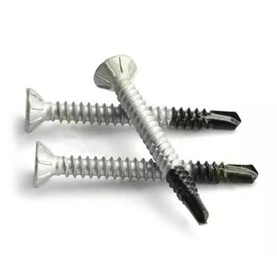 China Pan Factory Taiwan Quality Hex Head Bimetal Flat Head Self Drilling Bimetal Screw for sale