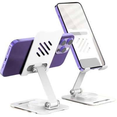 China Fully Foldable Angle Adjustable Desk Cell Phone Stand Holder Portable Aluminum Apple Iphone Customize White Desk Sports Bed for sale