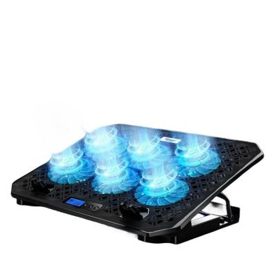 China Private Mold Laptop Cooling Pad 6 Six-core Quiet Fans and 2 USB Port Adjustable Height for sale