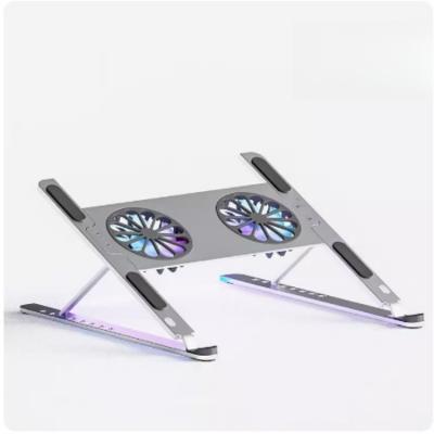 China Adjustable Ergonomic Aluminum Alloy Cooling Foldable Notebook Stand for Office Display for sale