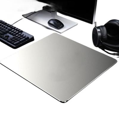 China Mouse Pad Aluminum Gaming Mouse Mat Arrival Universal Metal New Computer Office Modern Aluminum Alloy Stock Custom Logo Accepted for sale