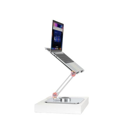 China Convenient Adjustable Laptop Stand Portable Aluminum Alloy Stand for Non-slip Devices for sale