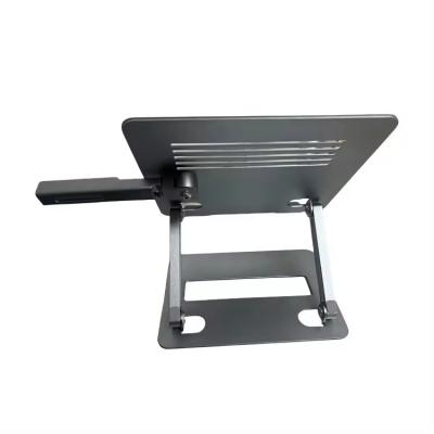 China Adjustable Height Aluminum Alloy Laptop Stand with Phone Holder and Foldable Design for sale