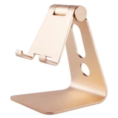 China Factory Price Custom Logo Adjustable Aluminum Desktop Cellphone Holder Stand with Anti-Slip Base Mobile Phone Holder for sale