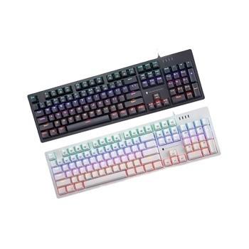 China Thunderobot K104 Ergonomics Backlight Usb Desktop Switch Wired Mechanical Gaming Keyboard for sale