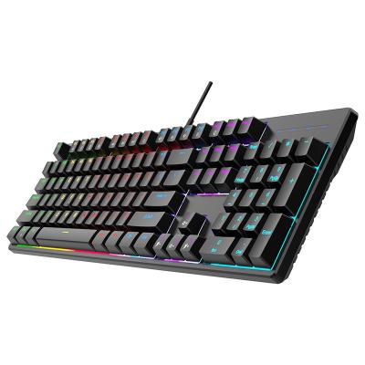 China FULL KEYS Backlit RGB LED Mechanical Gaming Keyboard Professional Full Size Keyboard for PC Wired Desktop for sale