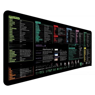 China Non-Slip Stitched XL Gaming Mousepad for Excel Shortcut Keys Cheat Sheet on PC Office Spreadsheet Keyboard for sale