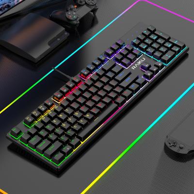 China RGB Backlit Wired 104 Keys Cyan Axis Gaming Mechanical Keyboard for Computer, Office for sale