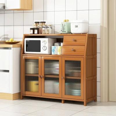 China Kitchen Sideboards Cabinet Bakers Rack, Dish Storage , Microwave Oven Stand with Shelves, Standing Utility for sale