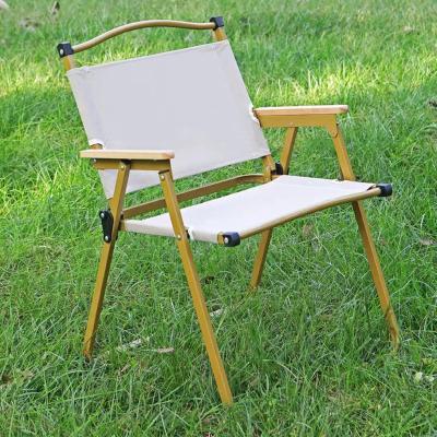 China Folding Camping Chair Outdoor Portable Picnic Fishing Leisure Lawn Modern Design Wooden Frame Low s Ultralight Armchair for sale