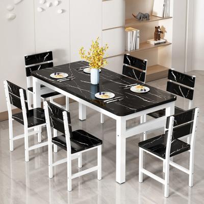 China Wooden Dining Table and Chair Set Simple Rectangular Design for Modern Restaurant Furniture for sale