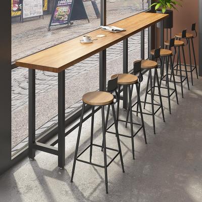 China High Stool Restaurant Shop Modern Minimalist Furniture Iron Bar Cafe Counter Set for Specific DINING TABLE in Living Room for sale