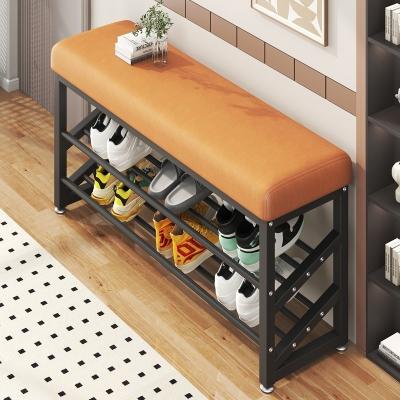 China Shoe Organizer Rack Shelf Metal Ottoman 2- 3 Layers in Entryway Living Room Apartment for sale