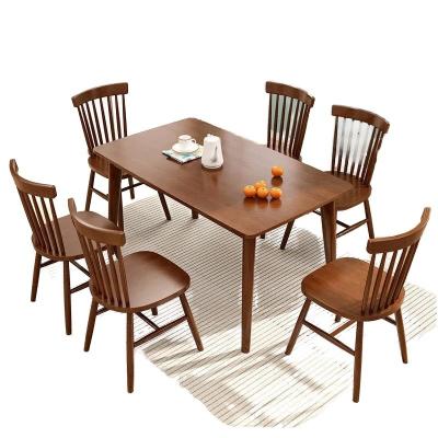 China 6-Piece Modern Dining Set for Home, Kitchen, Room, Rectangular Table with 4 Chairs for sale