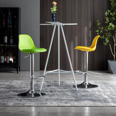 China Adjustable Swivel Stools for Hotels Minimalist Design Armless Bar Stools PU Leather Hydraulic Kitchen Counter Height for sale