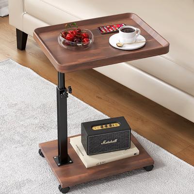 China Adjustable C Shaped Side Table, C Swivel End with Wheels for Sofa in Livingroom, Bedroom Study and Small Spaces for sale