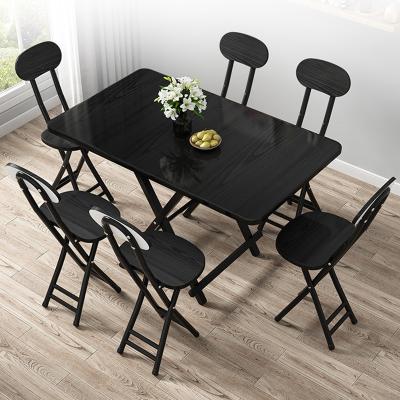 China Folding Dining Wooden Table Rectangle Recycled Pine Drop Leaf in Kitchen Simple Dinner Platform with Chairs for sale