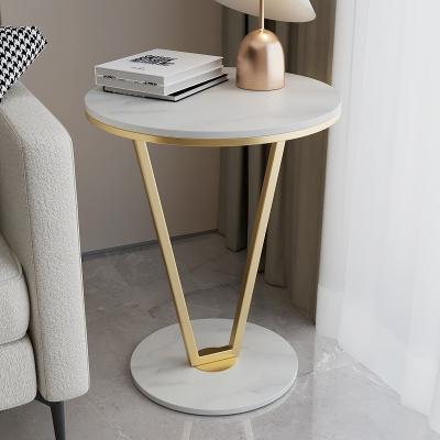 China Mail Packing Y Living Room Furniture Corner Table Sofa Side Rack for Light Luxury Minimalist Round Rock Plate Coffee for sale