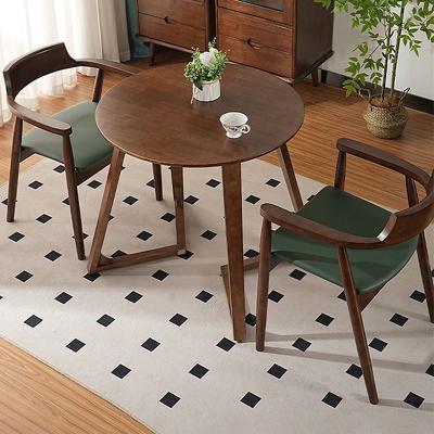 China Round Hot Sale Sample Stable Pedestal Modern Metal Furniture Dining Table With Legs Coffee Rustic Wood Surface for sale