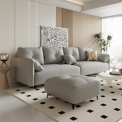 China Microfiber Fabric Sofa Set, Folding Bed Love Seat 3/4 Seater with Adjustable Backrest Lounge in Living Room for sale