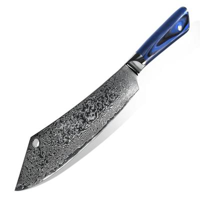 China Damascus Kitchen Knives Sustainable Chef Cleaver Hybrid Knife Slicing Cutting Meat Kebab Tool Professional BBQ Camping Instruments NEW for sale