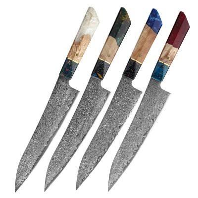 China Viable Professional Cooking Japanese Layers Damascus Kiritsuke Damascus 8.6 Inch Gyuto Chef Knife VG10 Steel Kitchen Knife 67 for sale