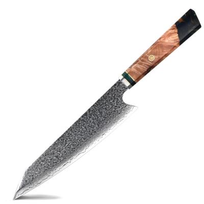 China Viable Chef's Knife VG10 Damascus Steel Japanese Kitchen Knives 67 Layers Carbon Steel Sushi Cooking Tool Slicing Cleaver Knife NEW for sale