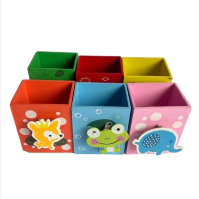 China Durable Hot Selling Wholesale Pen Container Children Cute Pencil Stand Wooden Pencil Holder For Office for sale