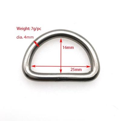 China Stainless Steel 4*25*16 mm Stainless Steel D-Clip For Endless Industrial And Marine Rigging Application for sale