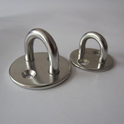 China Round stainless steel stainless steel protection eye for marine and industrial architectural uses, mooring plate or eye plate for sale