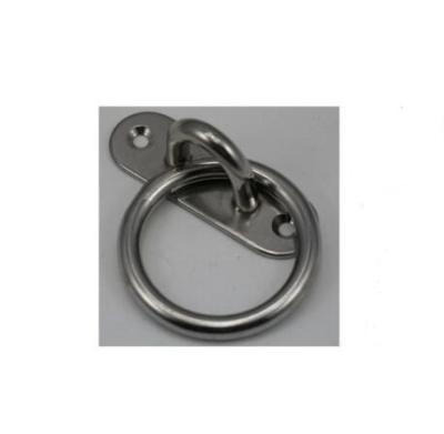 China Stainless steel oblong stainless steel protection eye with ring for marine and industrial architectural uses, mooring plate or eye plate for sale