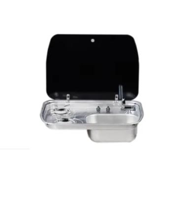 China Single double bowl kitchen stainless steel burner rv outdoor pull down gas stove with sink for rv motorhome trailer for sale