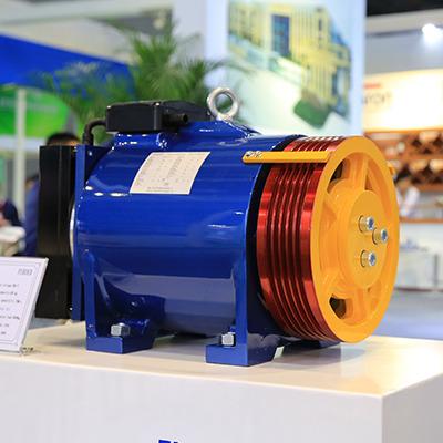 China Passenger Elevator Sheave 320mm Load 450-1050kg Load 450-1050kg Passenger Elevator Parts LMR Traction Machine Gearless Motor for sale