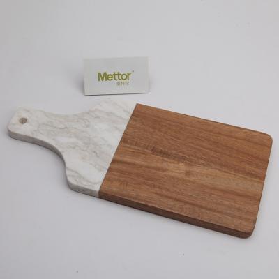 China Sustainable Comfortable Home Kitchen Marble Wooden Cutting Board for sale