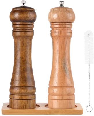 China Viable Mettor Salt and Pepper Grinders, Oak Wooden Salt and Pepper Mills Shakers for sale