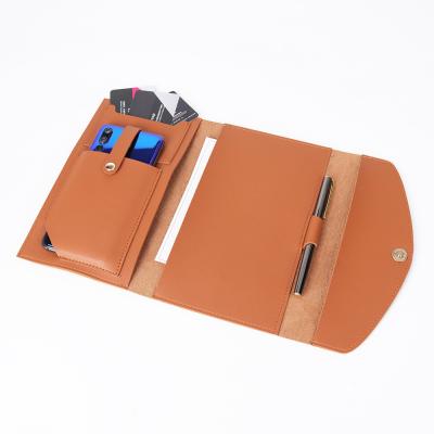 China Wholesale Custom Eco-Friendly PU Folder Organizer A4 Document Promotion Leather Leather Case for sale