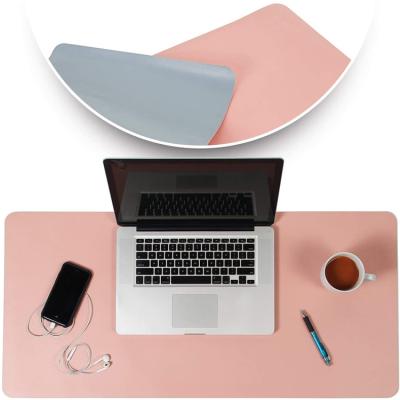 China Custom Promotion PU Leather Office Big Large Padded Mat Mouse Pad For Office for sale