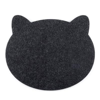 China Cute Anime Mousepad Wool Felt Custom Dog Mouse Mat Waterproof Mat Fashion Mouse Pad Cat for sale