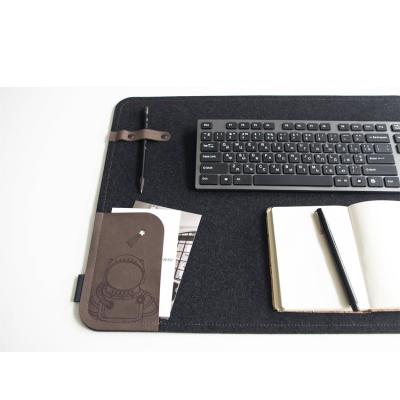 China Anti-Slip Personalized Desk Protector with Wire Organizer Desk Mat Felt Desk Mats Office Laptop Desk Mouse Pad Decor for sale